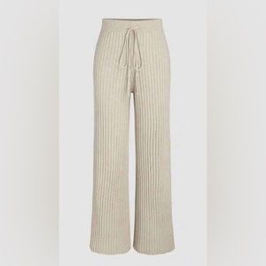 Cider Beige Rib Knit Trouser Lounge Pants